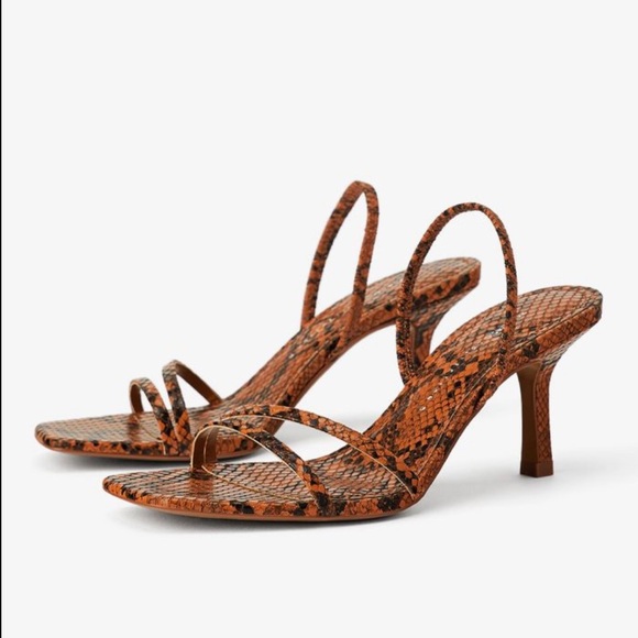 Zara Brown/Black Pattern Sandal